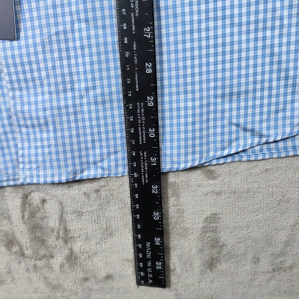 Peter Millar Crown Crafted MenXL Flex Finish Button shirt  Blue Gingham NWT $250 - Picture 10 of 11
